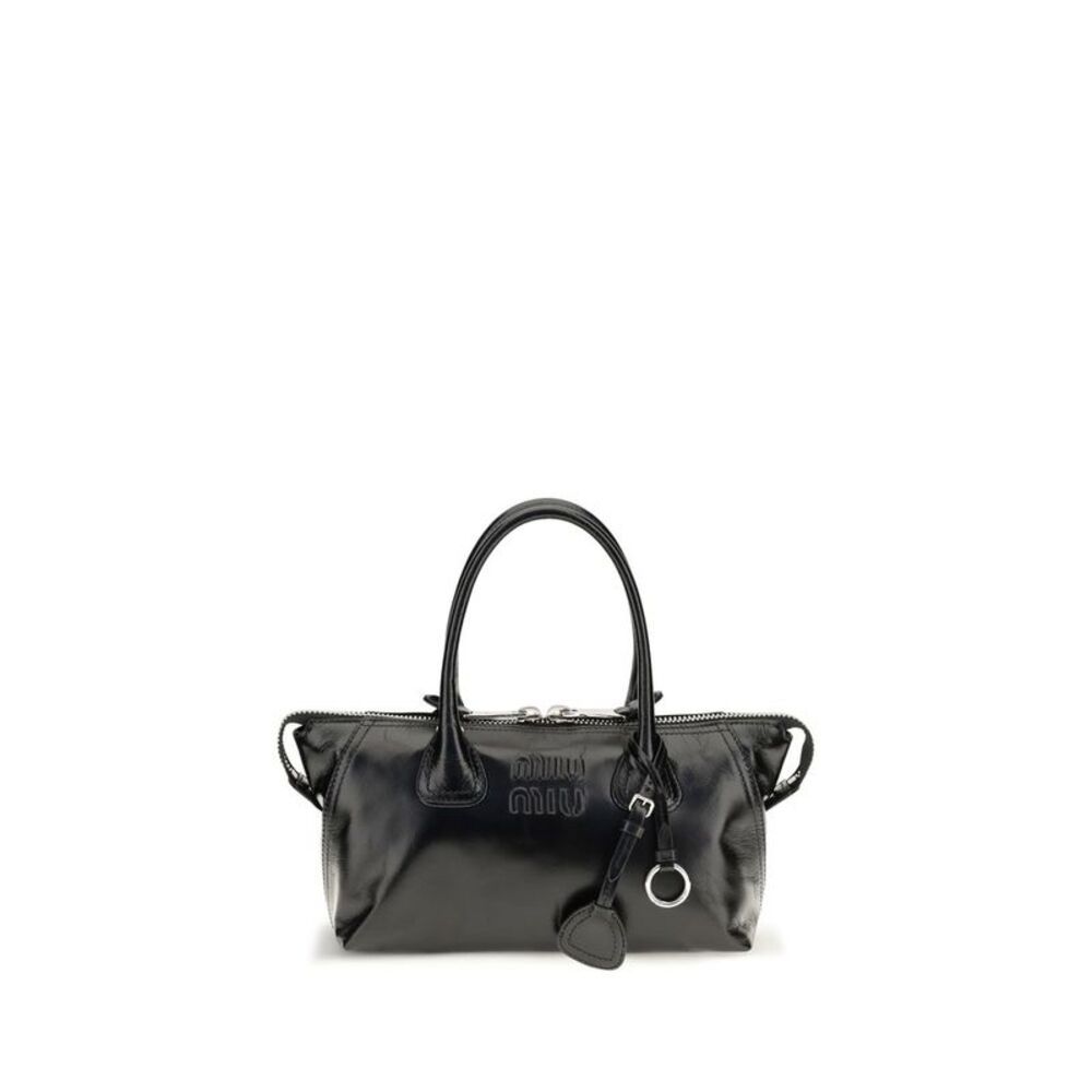 Miu Miu Black Calf Leather Bos Taurus Women's Handbag